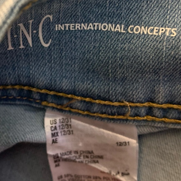 INC international concepts, blue denim, straight leg ankle pant size 12 - Picture 5 of 14